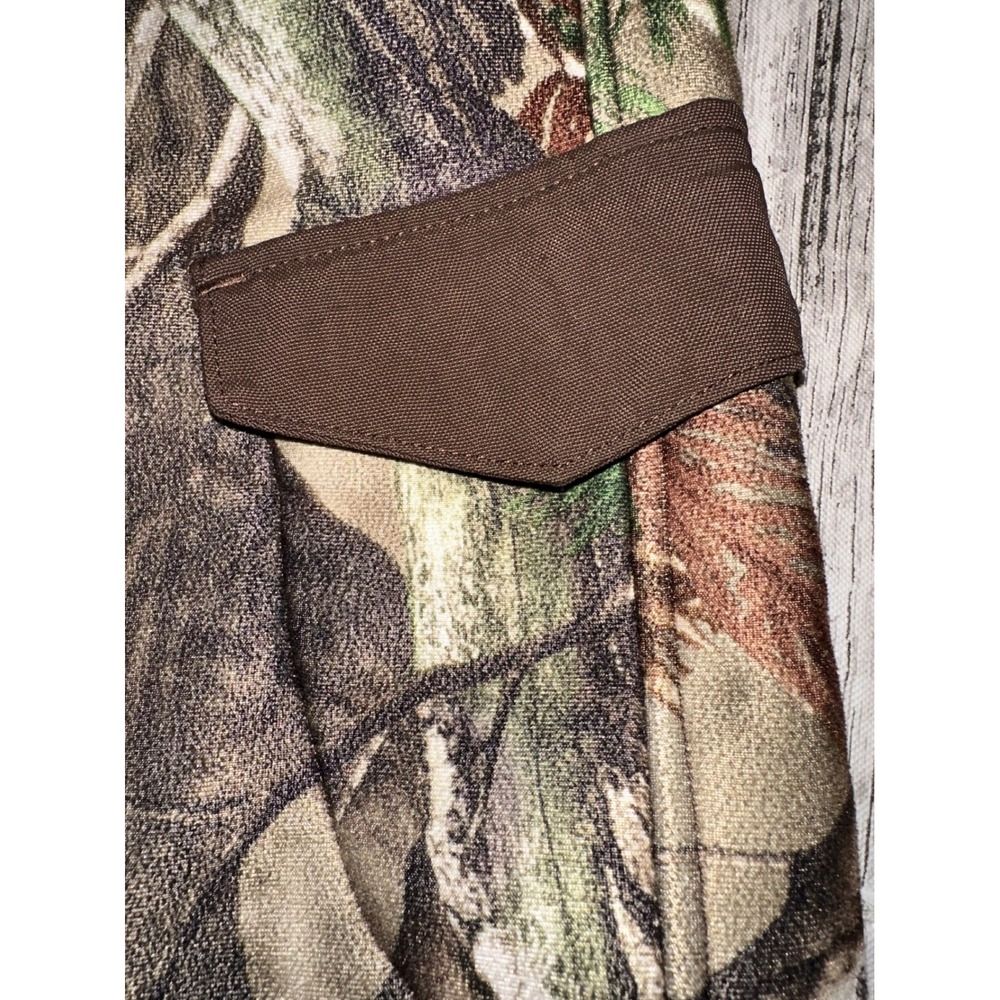 Under Armour Pants Boys Med Brown Youth Camouflage Real Tree Fleece Lined Cargo - Picture 3 of 12